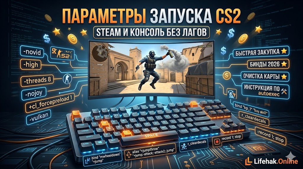 Параметры запуска CS2 Steam на Lifehak.Online