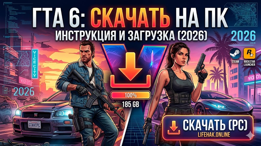 ГТА 6: Скачать на ПК. Официальная инструкция и загрузка GTA VI (2026)
