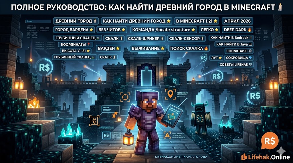 Древний город Майнкрафт 1.21 Гайд