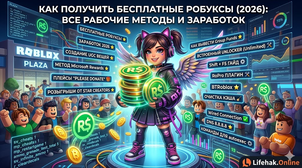 Бесплатные робуксы в 2026 году методы заработка