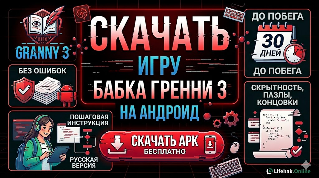 Скачать игру Бабка Гренни 3 на Андроид бесплатно. Русская версия 2026. Скачать .APK.