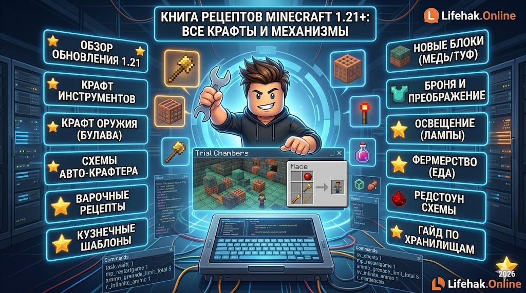 Все рецепты Minecraft 1.21