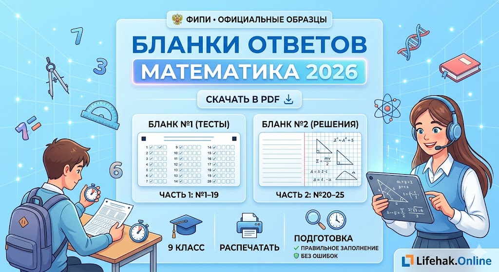 Бланк ответов огэ математика 9 класс 2026 распечатать. Официальные формы ФИПИ для учеников 9 класса. Бланк №1 (тесты), Бланк №2 (решения), подготовка, без ошибок. ОГЭ математика 2026 бланки ответов.