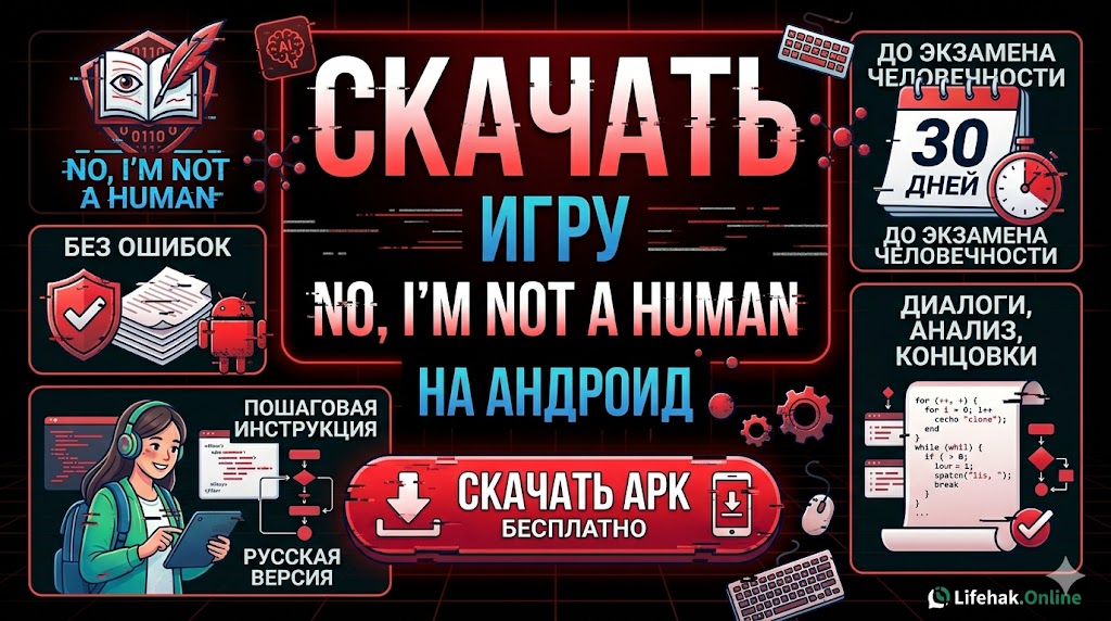 Скачать игру No I'm Not a Human на Андроид (Русская версия) 2026. Скачать .APK бесплатно.