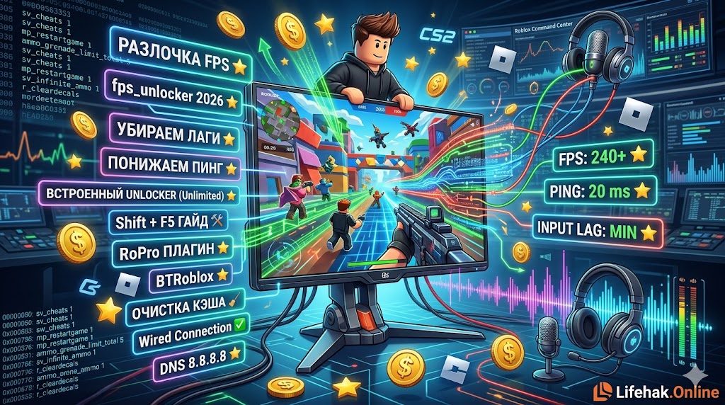 Как разлочить ФПС в Роблокс 2026