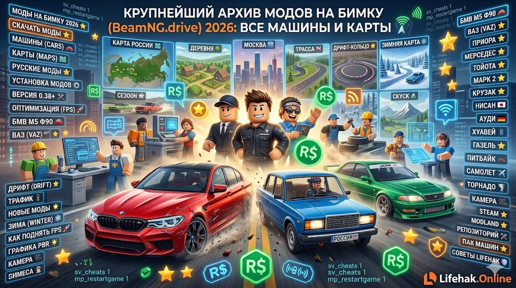 Скачать моды на бимку 0.38 машины и карты