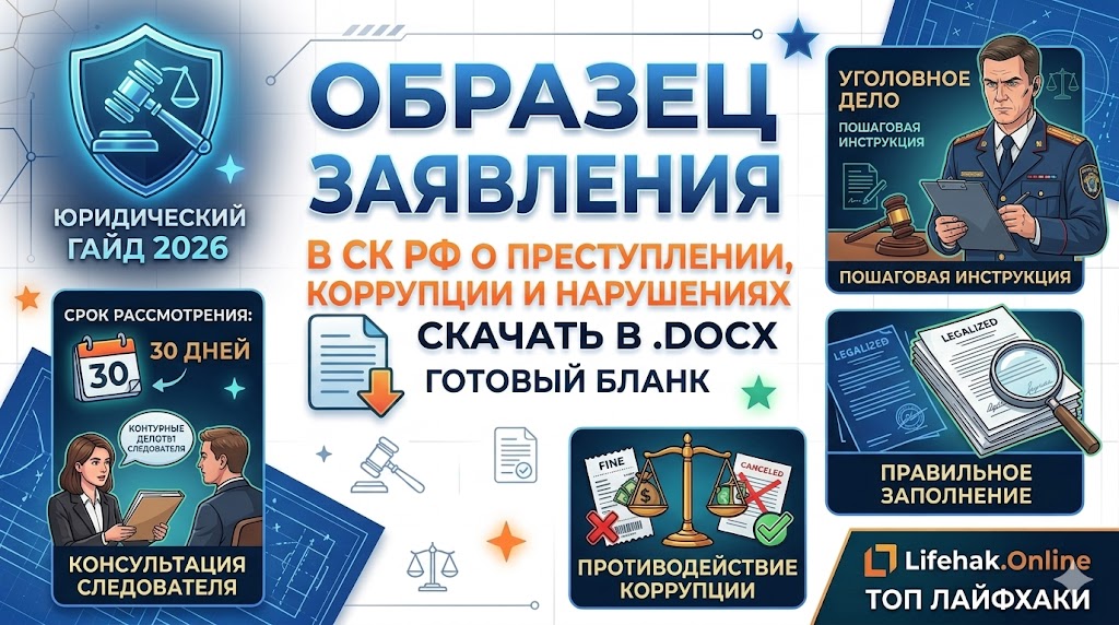 Образец заявления в СК РФ