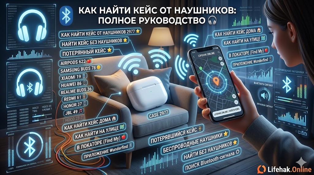 Как найти кейс от наушников дома и на улице